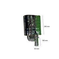 Toba sport universala inox cu reglaj sunet tip cut-off valve 63mm cu telecomanda