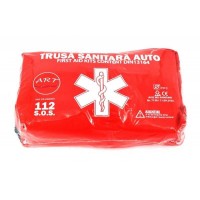 Kit complet siguranta auto omologat Trusa medicala , 2x Triunghiuri, Stingator, Vesta, Geanta