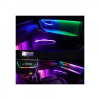 Kit 20 lumini ambientale LED , diferite culori in acelasi timp  tip apa curgartoare cu aplicatie 12V