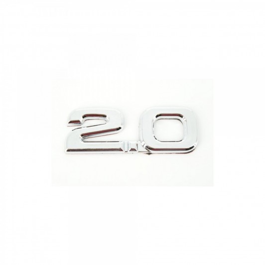 Ornament cromat cifre sticker logo ” 2.0 ”