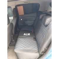 Material piele eco interior tapiterie auto , casa, romb Negru cusatura Rosie Material piele eco interior tapiterie auto , casa, romb Negru cusatura Rosie