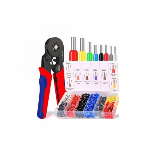 Cleste sertizat + 1200 conectori izolati Cleste sertizat + 1200 conectori izolati