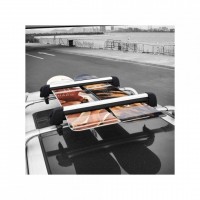 Set suporturi / suport transport schiuri snowboard auto pentru bare transversale cu antifurt