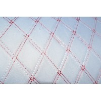 Material piele eco Negru cusatura Rosu