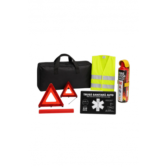 Kit Siguranta Auto Complet 2026 Trusa Medicala Vesta Reflectorizanta Stingator Triunghiuri Geanta Kit Siguranta Auto Complet 2026 Trusa Medicala Vesta Reflectorizanta Stingator Triunghiuri Geanta