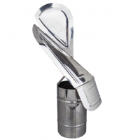 Capac terminal inox cos de fum rotativ tip cocos, diametru 130 mm