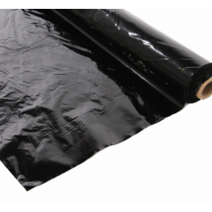 Folie neagra mulcire, neperforata, dimensiuni: latime: 1.2 metri x lungime 100 metri