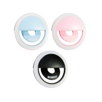 Selfie ring light universal, lampa lumina portabila cu inel LED, selfie telefon mobil