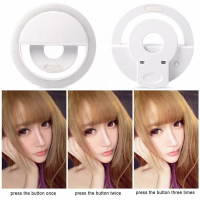 Selfie ring light universal, lampa lumina portabila cu inel LED, selfie telefon mobil