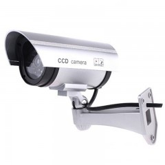 Camera supraveghere falsa dummy camera cu led, ZW70 IR, 2 baterii AA, Argintiu