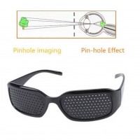 Ochelari stenopici pinhole cu lentile cu gaurele pentru protectie si corectarea vederii, ovali