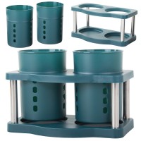 Uscator vertical tacamuri cu doua containere, verde
