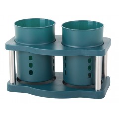 Uscator vertical tacamuri cu doua containere, verde