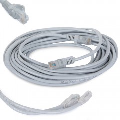 Cablu LAN retea internet, RJ 45, CAT5E, PVC, 10 m, Gri