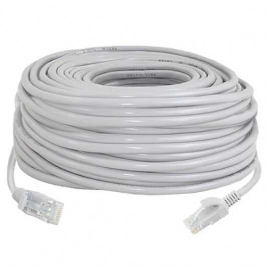 Cablu LAN retea internet, RJ 45, CAT5E, PVC, 20 m, Gri