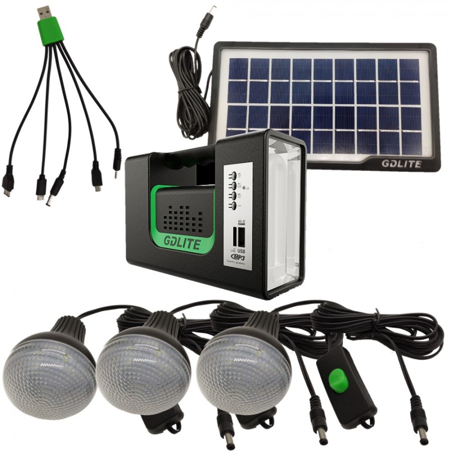 fitting sinner Scandalous Kit panou solar cu 3 Becuri Radio Bluetooth MP3 USB lanterna LED acumulator  - ELA66240