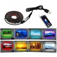 Banda LED RGB pentru TV sau camera, aplicatie telefon, USB, 3 metri