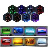 Banda LED RGB pentru TV sau camera, aplicatie telefon, USB, 3 metri