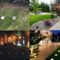 Lampi solare pentru sol 4 bucati, ingropate, trepte, 16 leduri