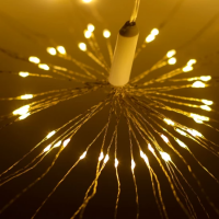 Instalatie 5 artificii fulgi LED Premium spectaculoase alb cald si multicolor