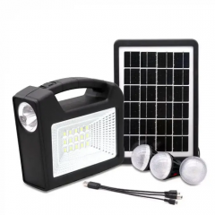 Statie solara portabila becuri proiector panou solar dublu, incarcare telefon acumulator 10000mAh