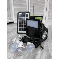 Kit panou solar fotovoltaic  4 becuri incarcare telefon radio mp3 bluetooth LiIon 5x18650 10000mAh