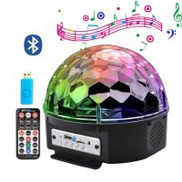 Glob disco cu boxa bluetooth, muzica, card, stick USB, proiector Disco Party, telecomanda