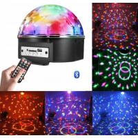 Glob disco cu boxa bluetooth, muzica, card, stick USB, proiector Disco Party, telecomanda