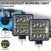 Set 2 proiectoare led auto 102w doua faze model gros