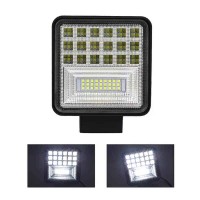 Proiector auto 126 W 42 LED, patrat 11x11cm, 12-24 V