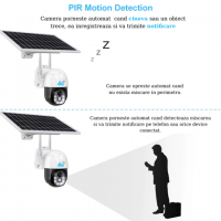 Camera supraveghere 4G cu panou solar 5MP, card 64Gb inclus