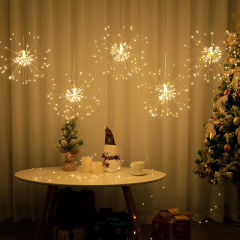 Instalatie 5 artificii fulgi LED Premium spectaculoase alb cald si multicolor