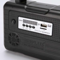 Kit panou solar 3 becuri LED radio digital afisaj incarcare telefon telecomanda bluetooth lanterne