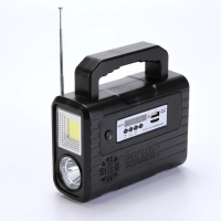 Kit panou solar 3 becuri LED radio digital afisaj incarcare telefon telecomanda bluetooth lanterne