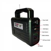 Kit panou solar 3 becuri LED radio digital afisaj incarcare telefon telecomanda bluetooth lanterne