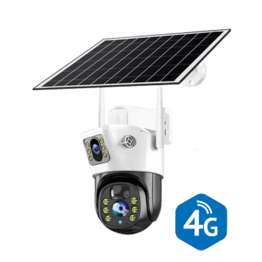 Camera Supraveghere 4G panou solar, 2 camere, 6MP, cartela telefonica