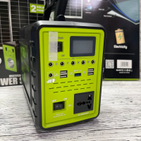 Kit panouri solare acumulator LiIon 84.000mAh priza 220v 300w sin pur alimentare televizor 4 bec