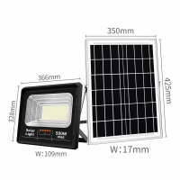 Proiector solar puternic 500W, 400 LED-uri SMD, panou solar si telecomanda, IP66