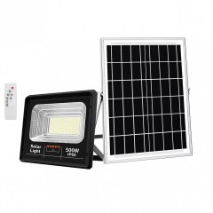 Proiector solar puternic 500W, 400 LED-uri SMD, panou solar si telecomanda, IP66