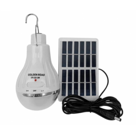 Bec LED portabil  mini panou solar inclus