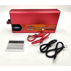 Convertor invertor 12-220V 3000W soft start, doua ventilatoare, iesire USB