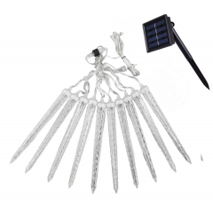 Instalatie solara exterior 8 turturi sloi efect curgere topire alb rece alb cald albastru multicolor