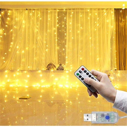 Instalatie Craciun Perdea 3x3m 300 led alimentare USB, cu carlig Luminozitate reglabila, Telecomanda Instalatie Craciun Perdea 3x3m 300 led alimentare USB, cu carlig Luminozitate reglabila, Telecomanda