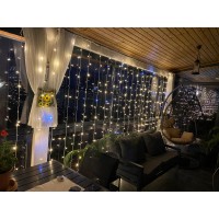 Instalatie perdea 3x3m, ploaie cu FLASH 320 leduri alb cald interconectabile Instalatie perdea 3x3m, ploaie cu FLASH 320 leduri alb cald interconectabile