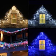 Instalatie 15 m tip turturi 330 LED, perdea franjurata, 4 nuante disponibile Instalatie 15 m tip turturi 330 LED, perdea franjurata, 4 nuante disponibile