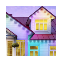 Instalatie EAVE permanenta casa cu 20 led-uri pixel RGBW 15m interconectabila