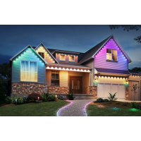 Instalatie EAVE permanenta casa cu 20 led-uri pixel RGBW 15m interconectabila