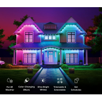 Instalatie EAVE permanenta casa cu 20 led-uri pixel RGBW 15m interconectabila