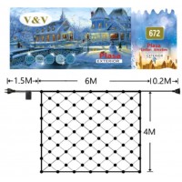 Instalatie LED Tip Plasa 6x4 metri Interconectabila, 3 culori 672 leduri