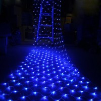 Instalatie de Craciun Tip Plasa 1.5 x 1.5 m, 120 LED-uri, Interconectabile 4 culori